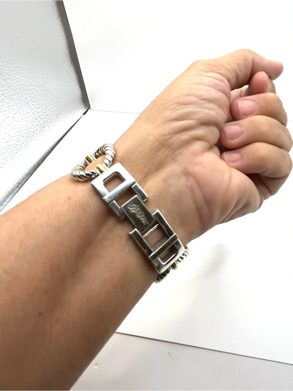 Brighton Kindred Watch Two-Tone Silver and Gold Women's Bracelet Watch